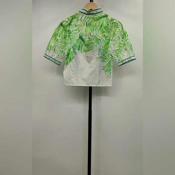 FARM Rio Green Leaf and Blue Bird Blouse - Picture 4 of 6